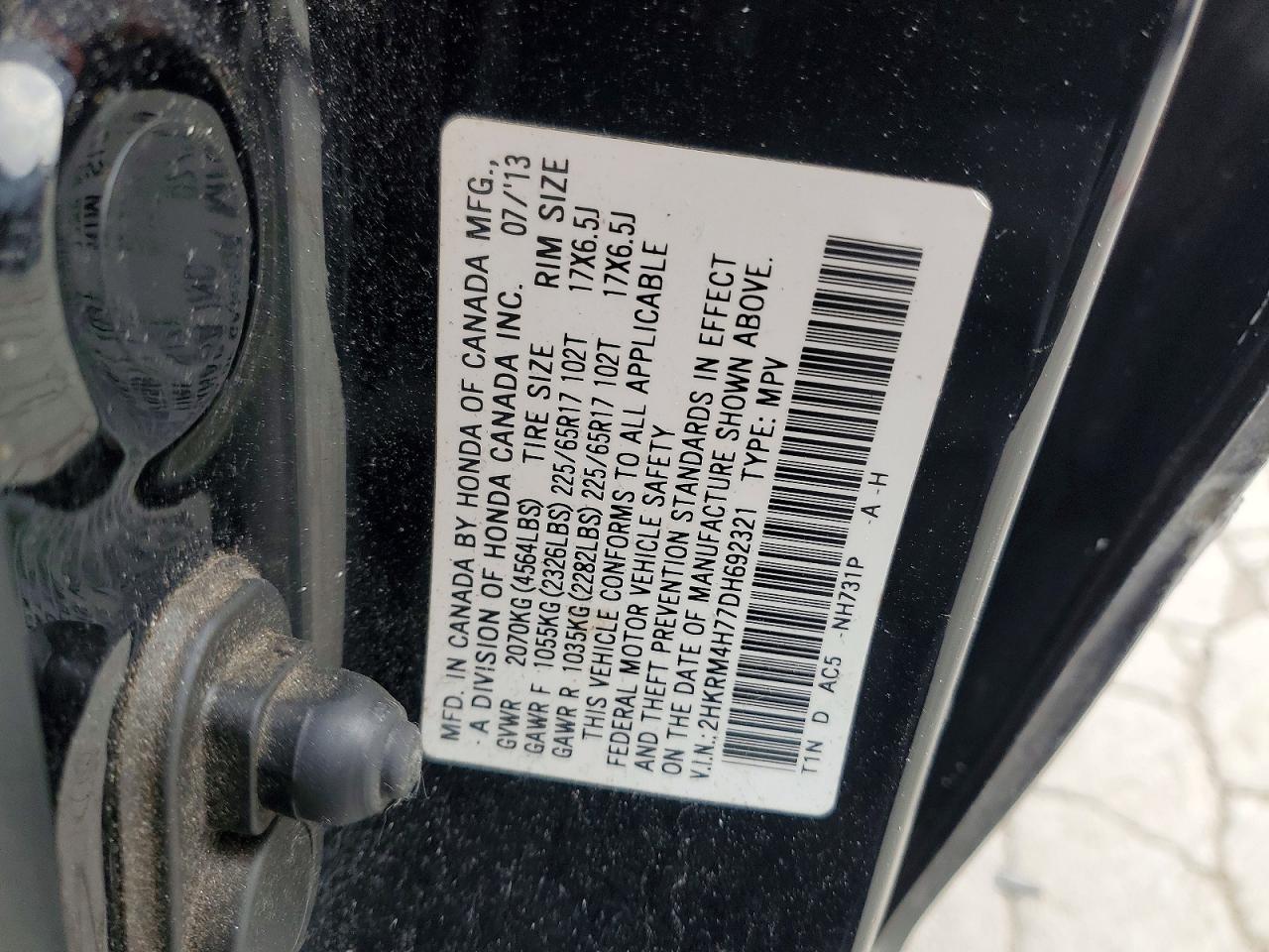 2013 HONDA CR-V EXL photo 25
