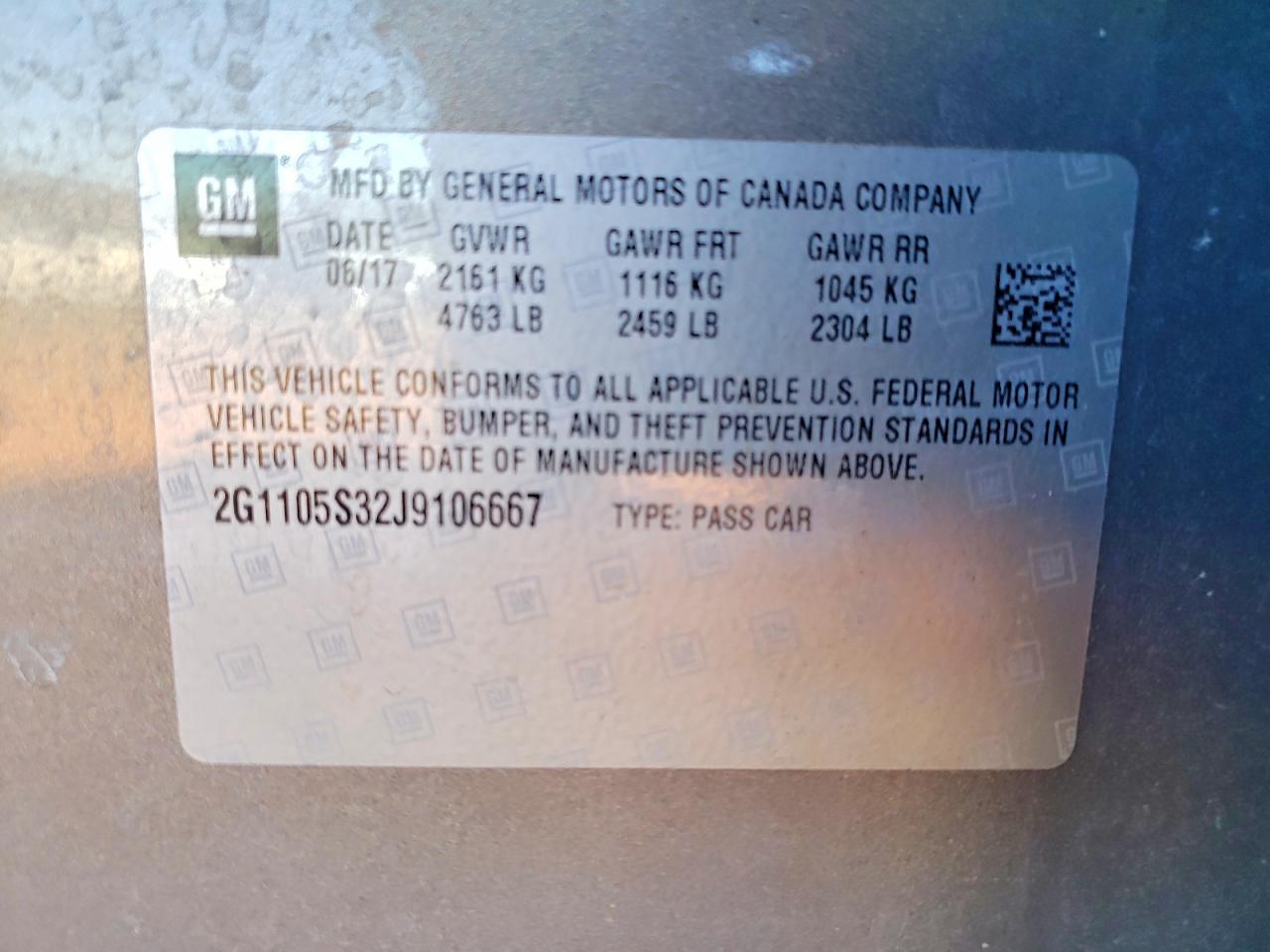 2018 CHEVROLET IMPALA LT photo 34