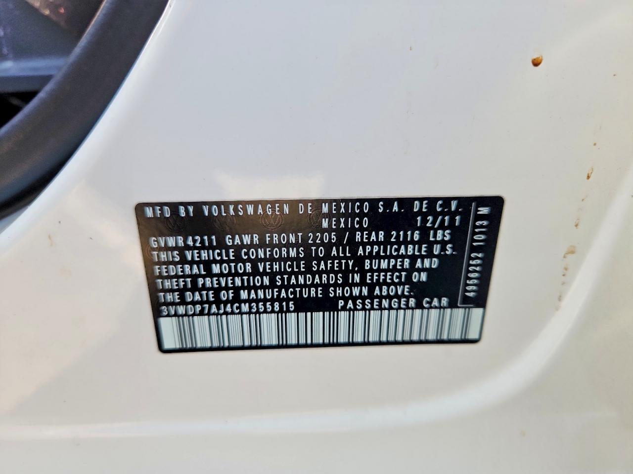 2012 VOLKSWAGEN JETTA SE photo 23