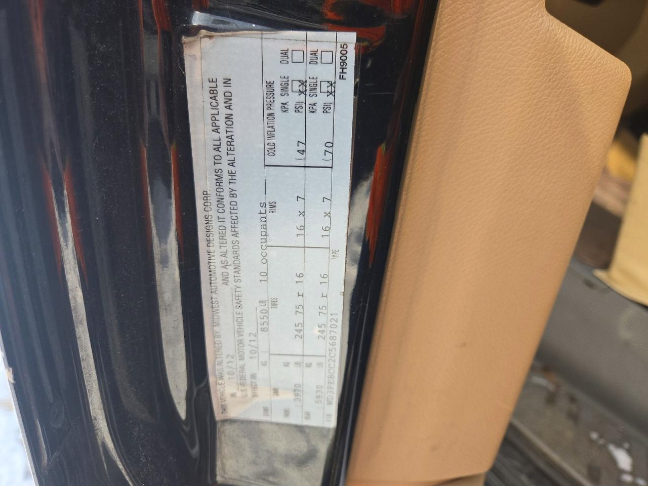 2012 MERCEDES-BENZ SPRINTER 2500 photo 13