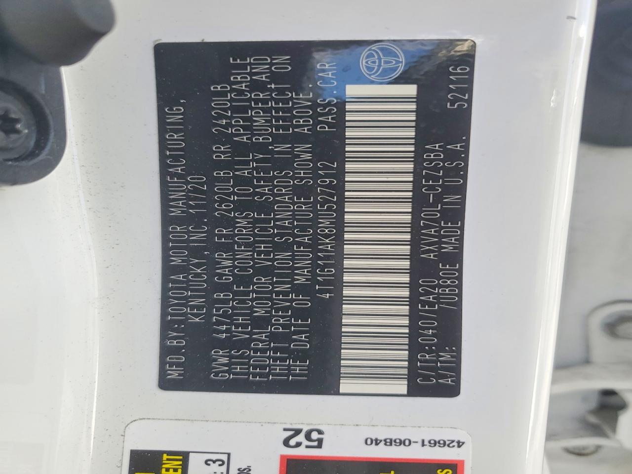 2021 TOYOTA CAMRY SE photo 13