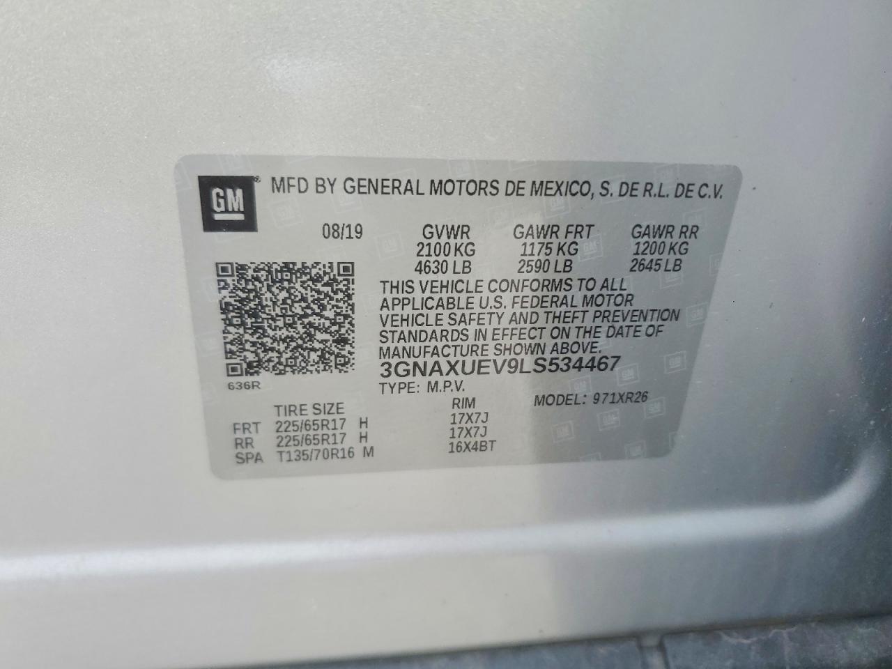 2020 CHEVROLET EQUINOX LT photo 25