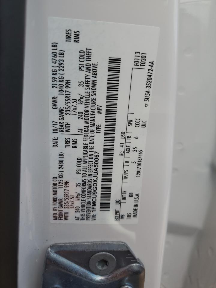 2018 FORD ESCAPE SE photo 12