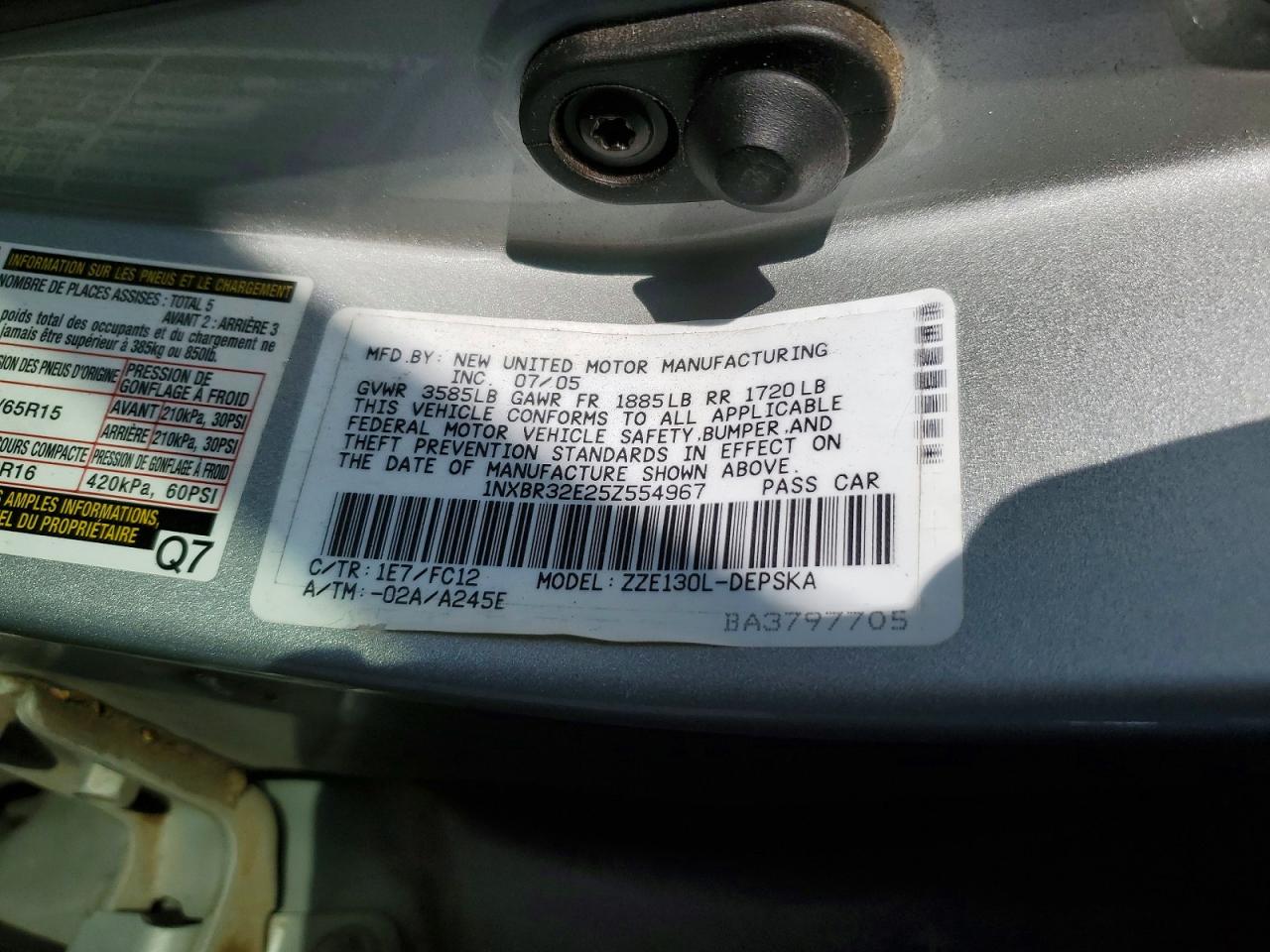 2005 TOYOTA COROLLA CE photo 23