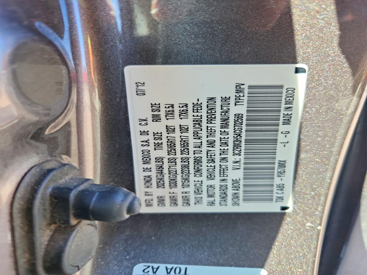 2012 HONDA CR-V EX photo 13