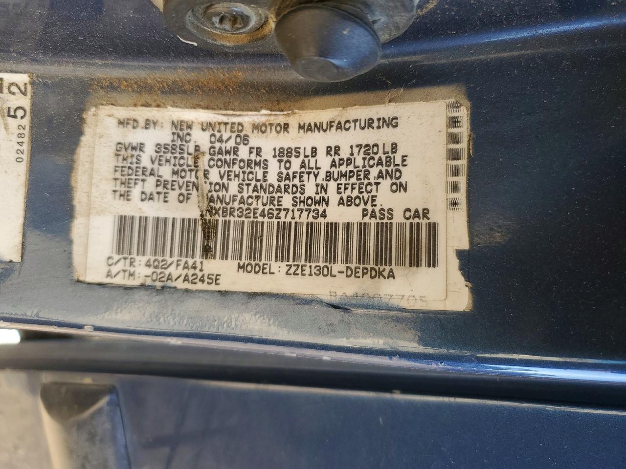 2006 TOYOTA COROLLA CE photo 23