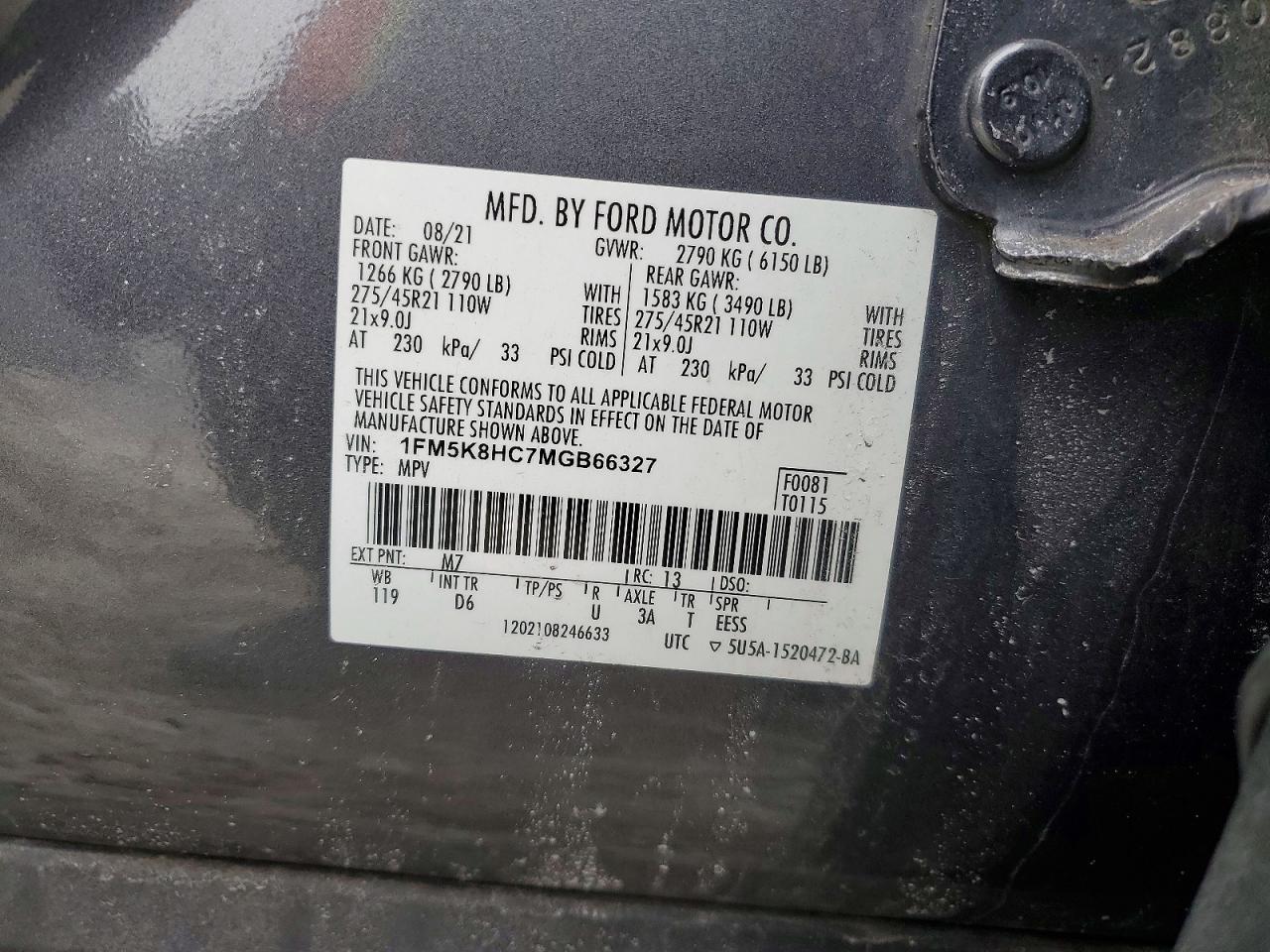 2021 FORD EXPLORER photo 34