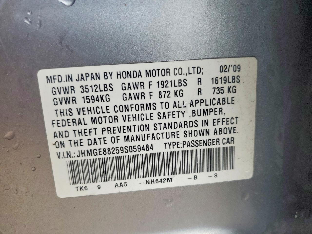 2009 HONDA FIT photo 23