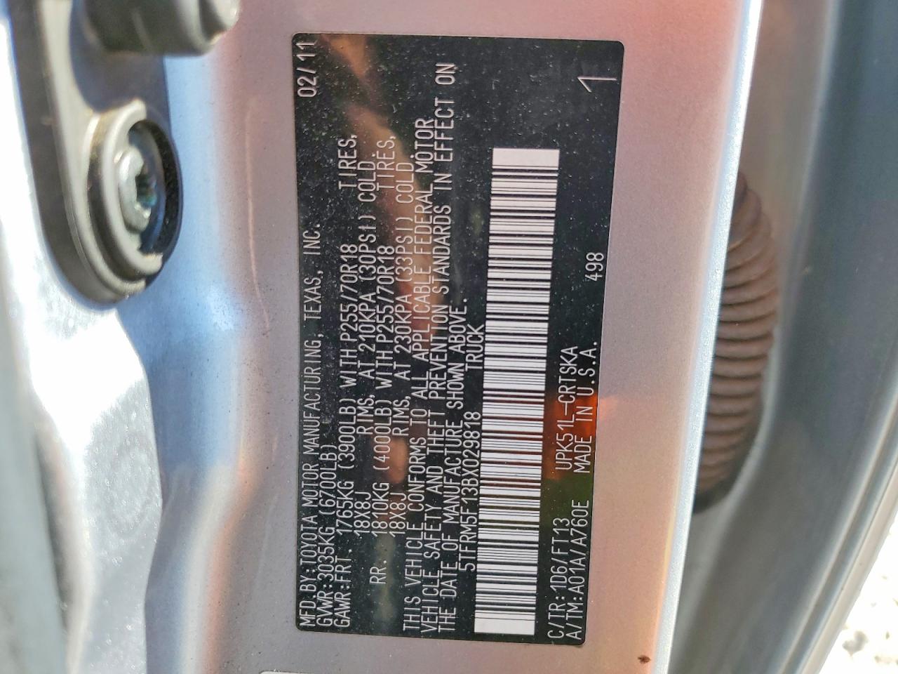 2011 TOYOTA TUNDRA photo 23