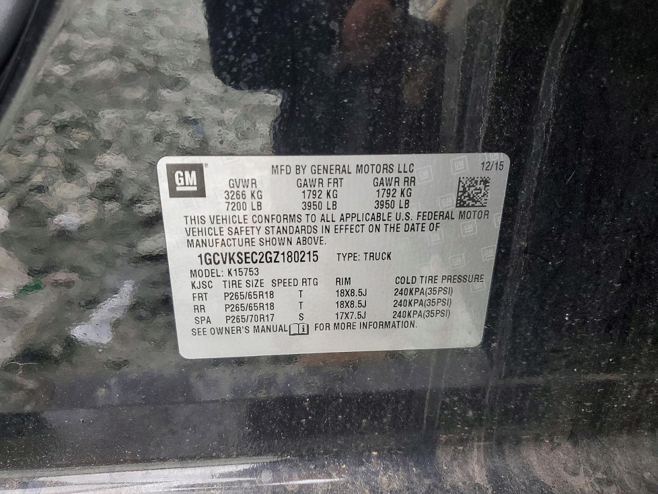 2016 CHEVROLET SILVERADO K1500 LTZ photo 12
