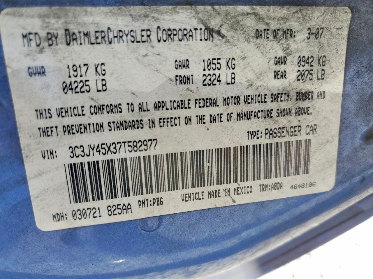 2007 CHRYSLER PT CRUISER photo 25