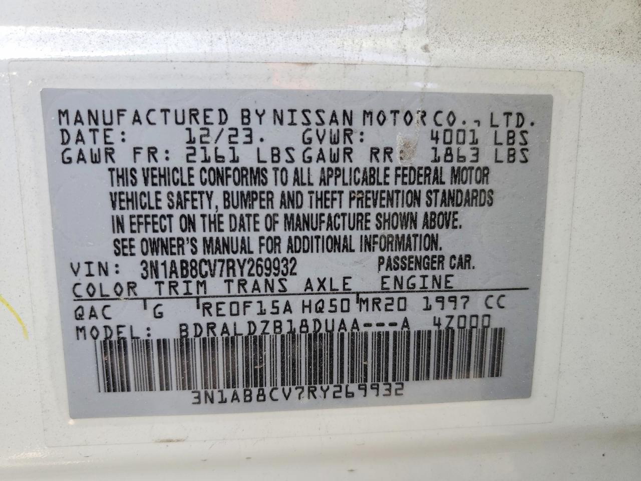 2024 NISSAN SENTRA SV photo 12