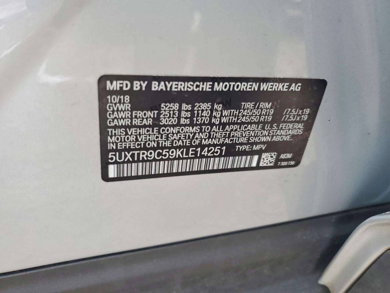 2019 BMW X3 XDRIVE30I photo 13