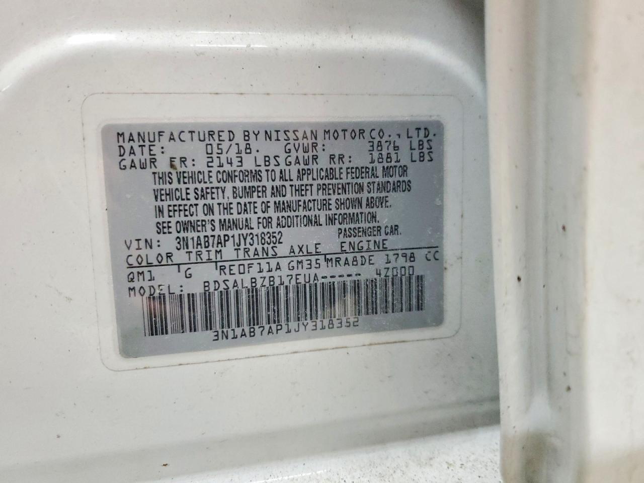 2018 NISSAN SENTRA S photo 12