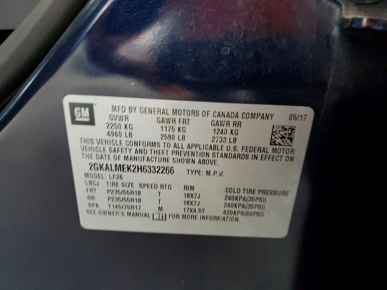 2017 GMC TERRAIN SLE photo 34