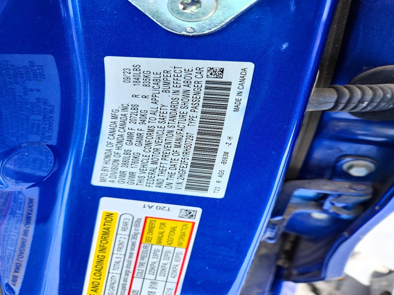 2024 HONDA CIVIC SPORT photo 13
