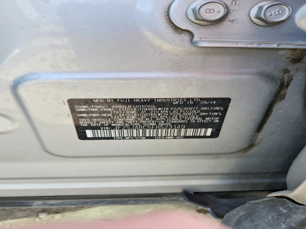 2015 SUBARU FORESTER 2.5I photo 27