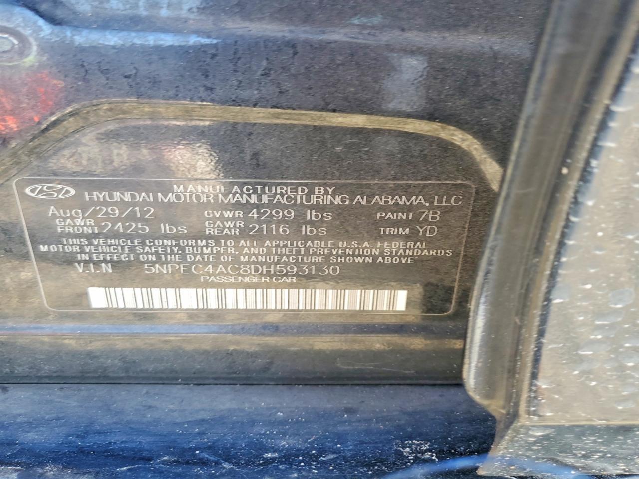 2013 HYUNDAI SONATA photo 12