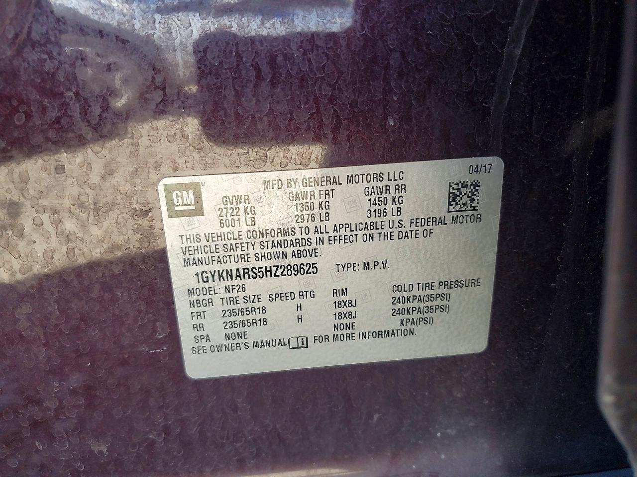 2017 CADILLAC XT5 photo 13