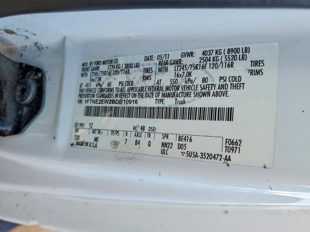 2011 FORD E250 UTILITY / SERVICE VAN photo 25