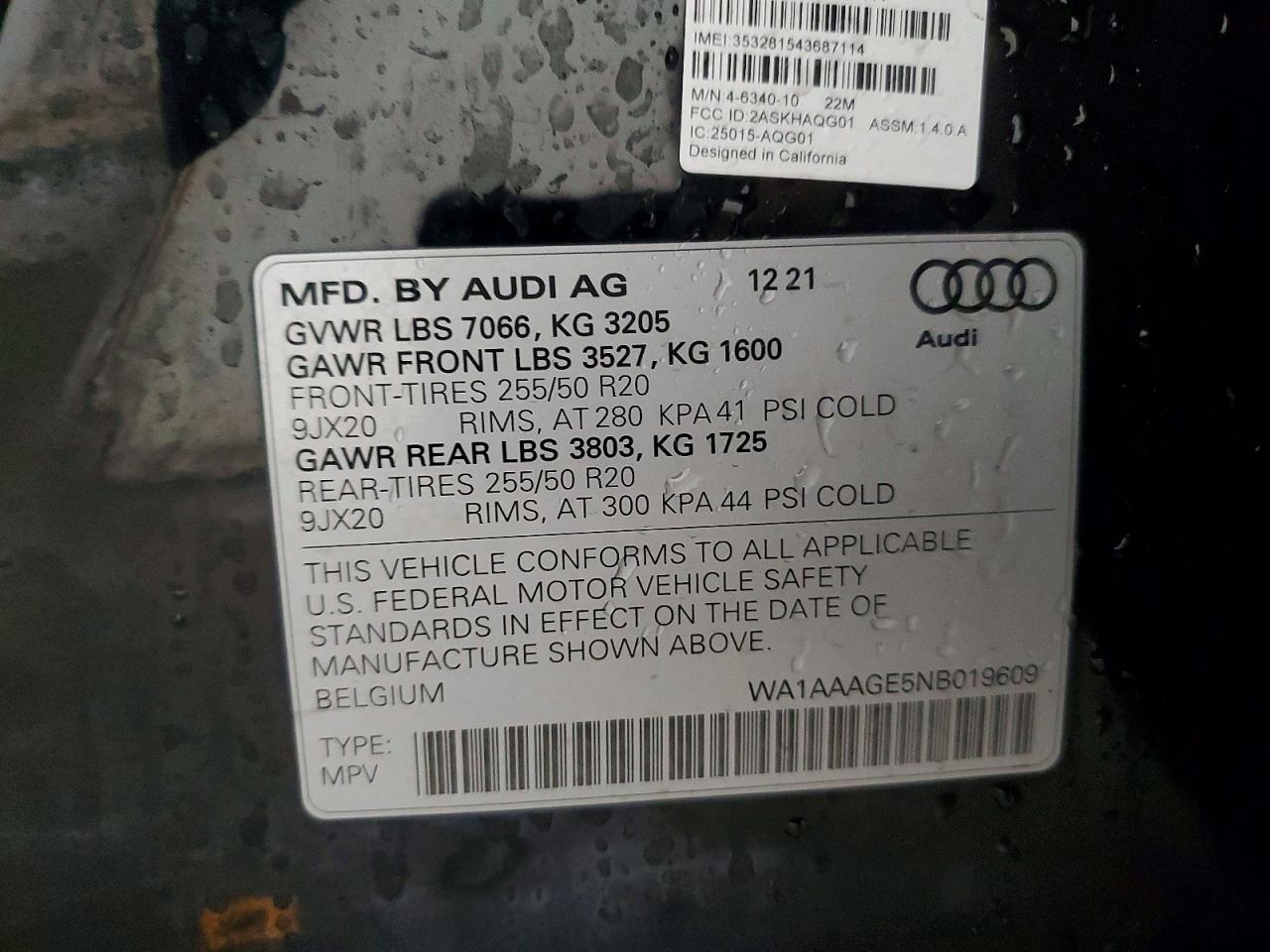 2022 AUDI E-TRON PREMIUM photo 27