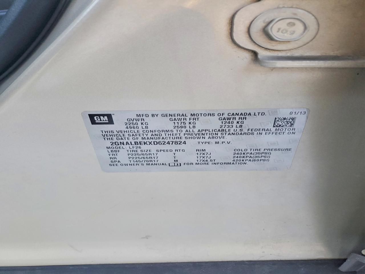 2013 CHEVROLET EQUINOX LS photo 25