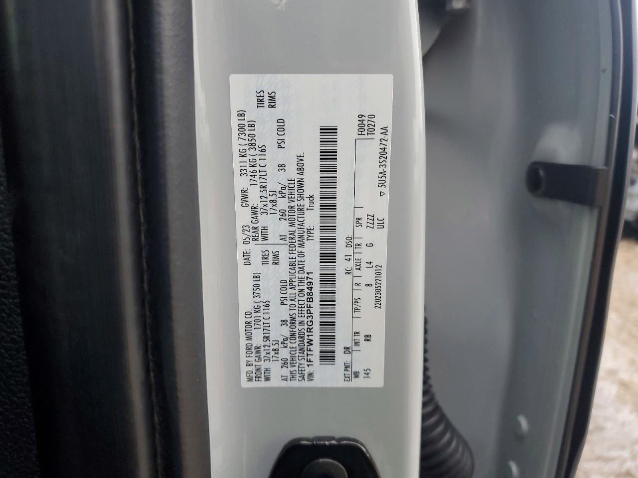 2023 FORD F150 RAPTOR photo 12