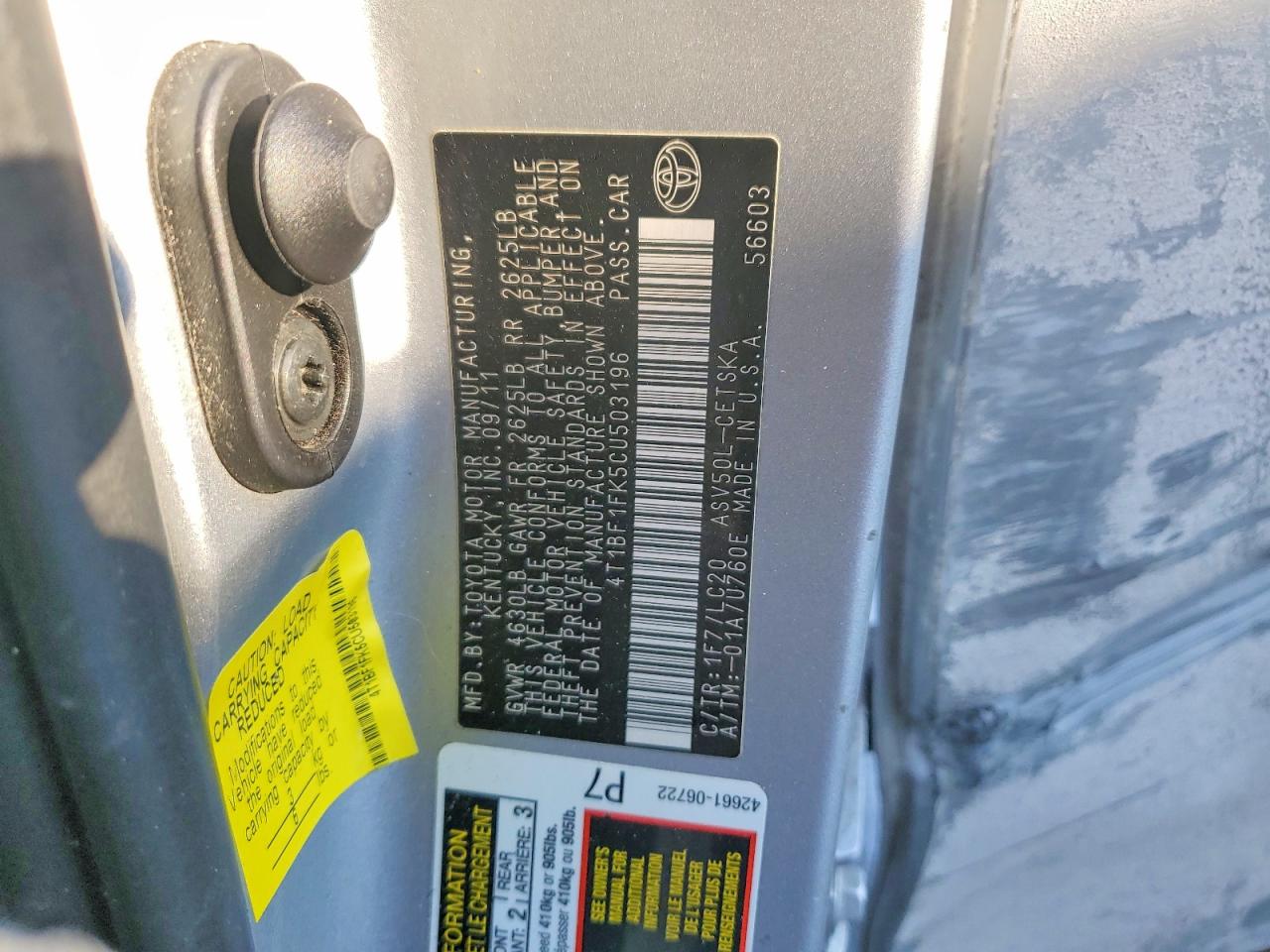 2012 TOYOTA CAMRY BASE photo 23