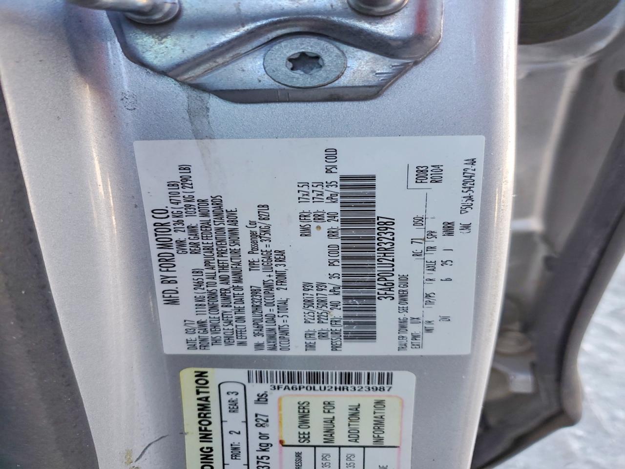 2017 FORD FUSION SE HYBRID photo 23