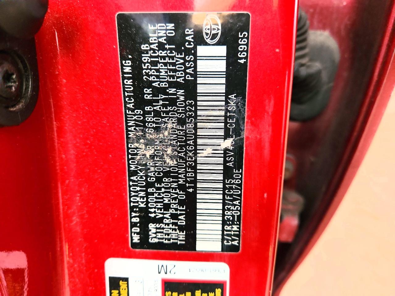 2010 TOYOTA CAMRY BASE photo 23