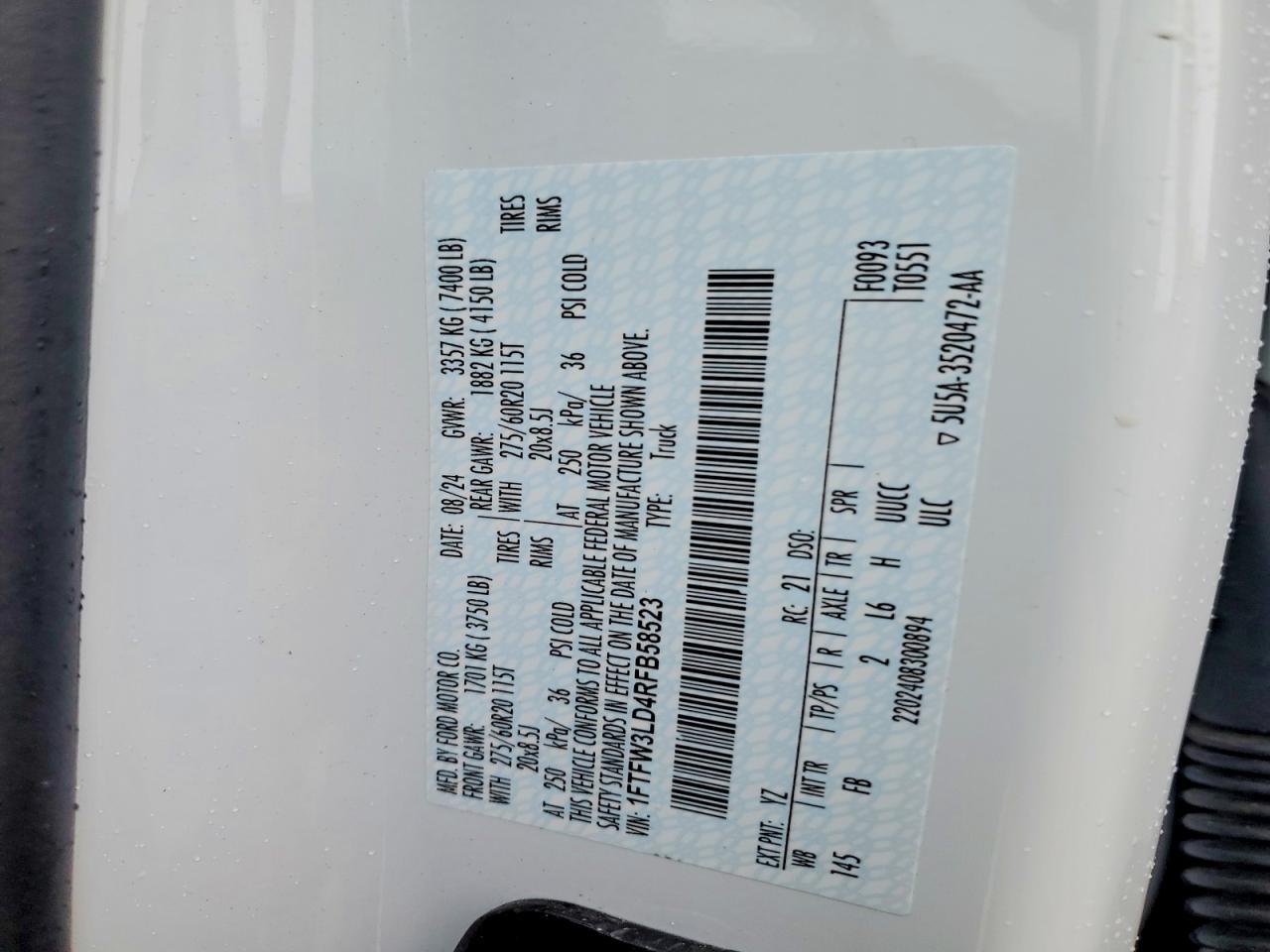 2024 FORD F150 XLT photo 23
