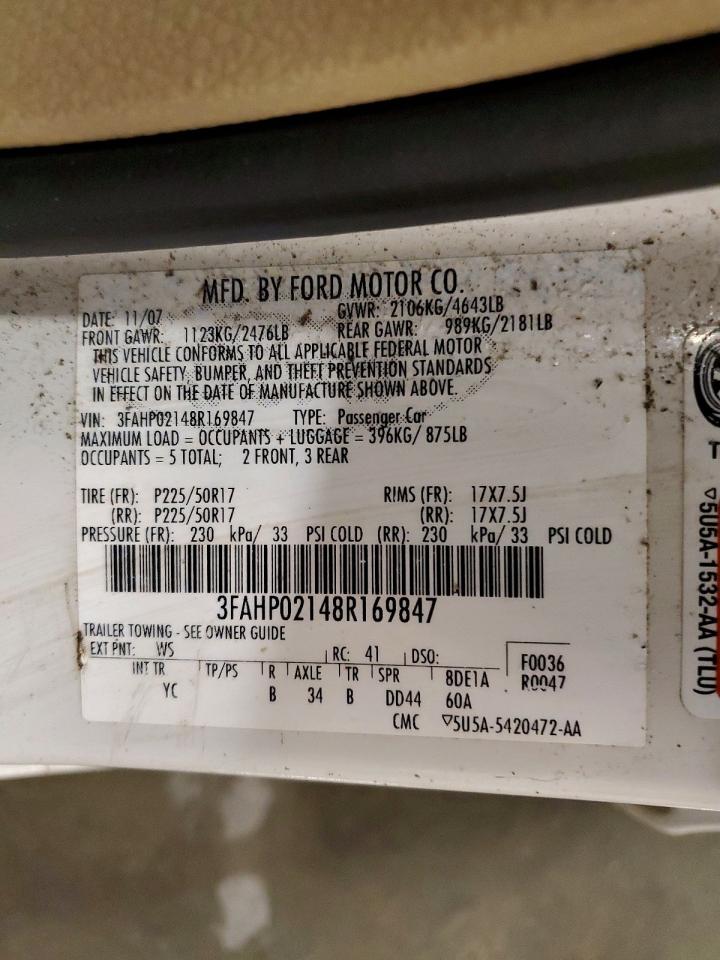 2008 FORD FUSION SEL photo 12