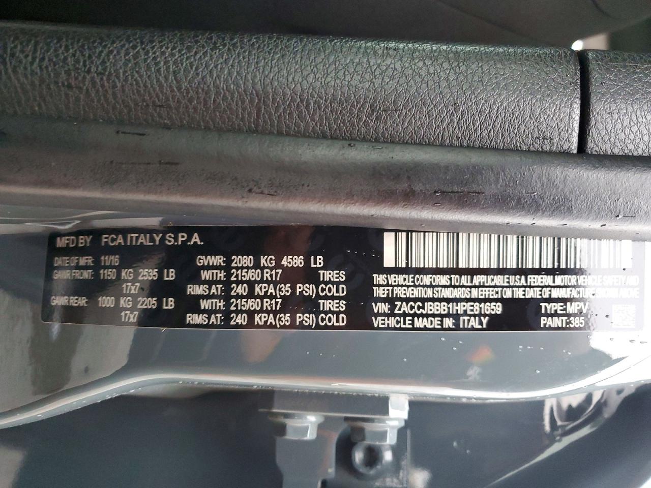 2017 JEEP RENEGADE LATITUDE photo 25