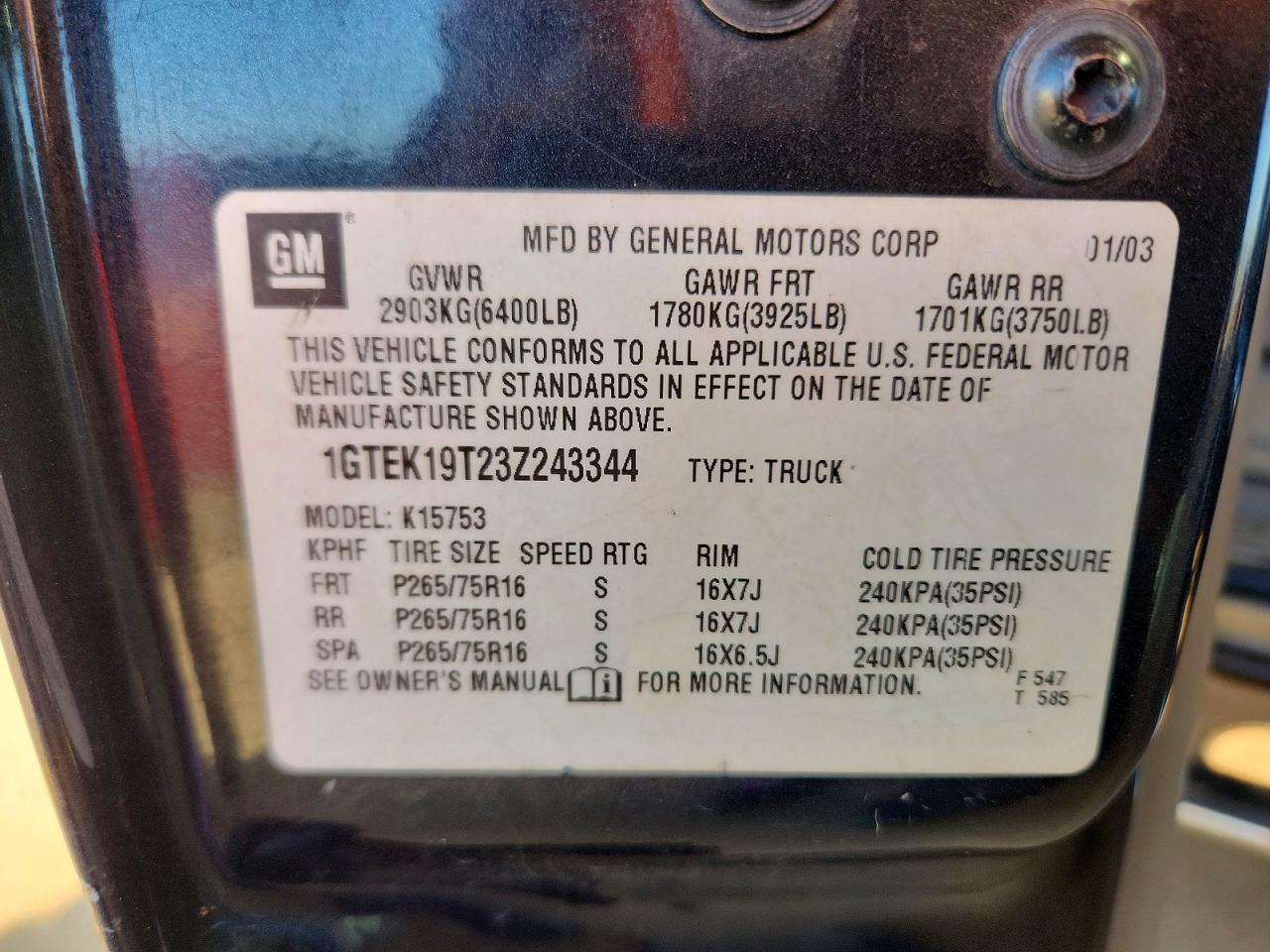 2003 GMC NEW SIERRA K1500 photo 14