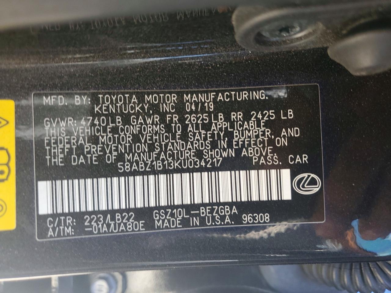 2019 LEXUS ES 350 photo 25