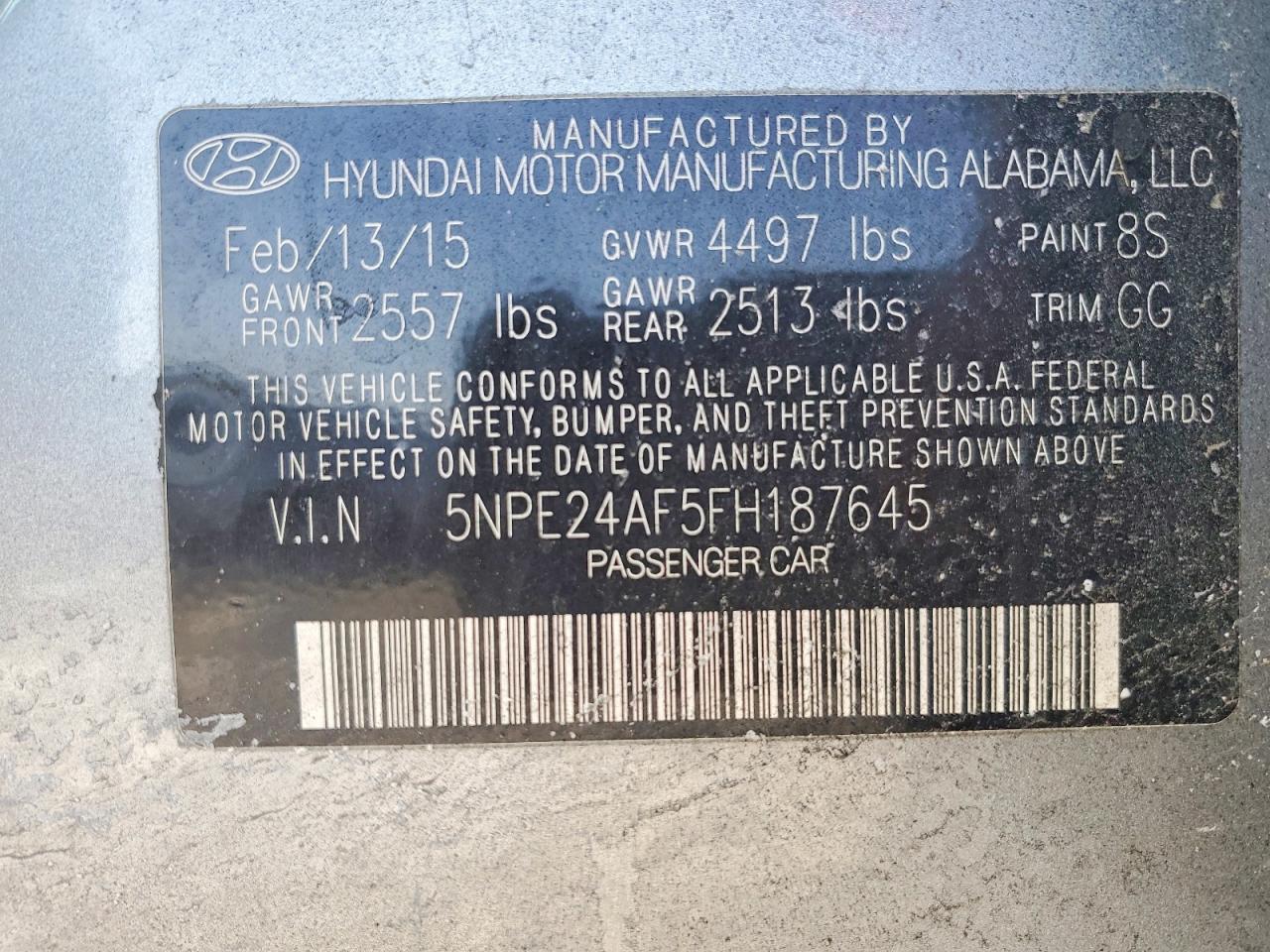 2015 HYUNDAI SONATA SE photo 25