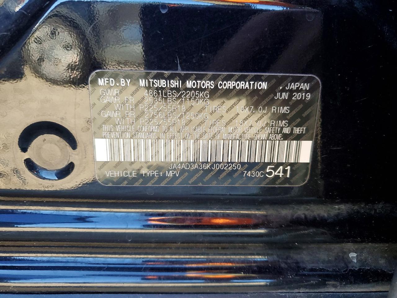 2019 MITSUBISHI OUTLANDER SE photo 25