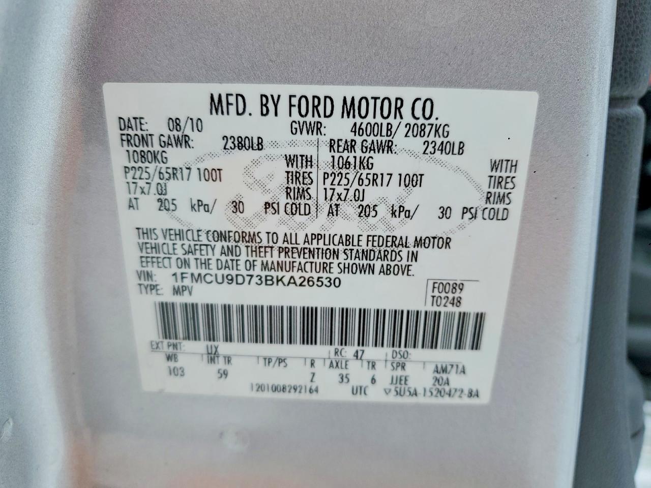 2011 FORD ESCAPE XLT photo 23