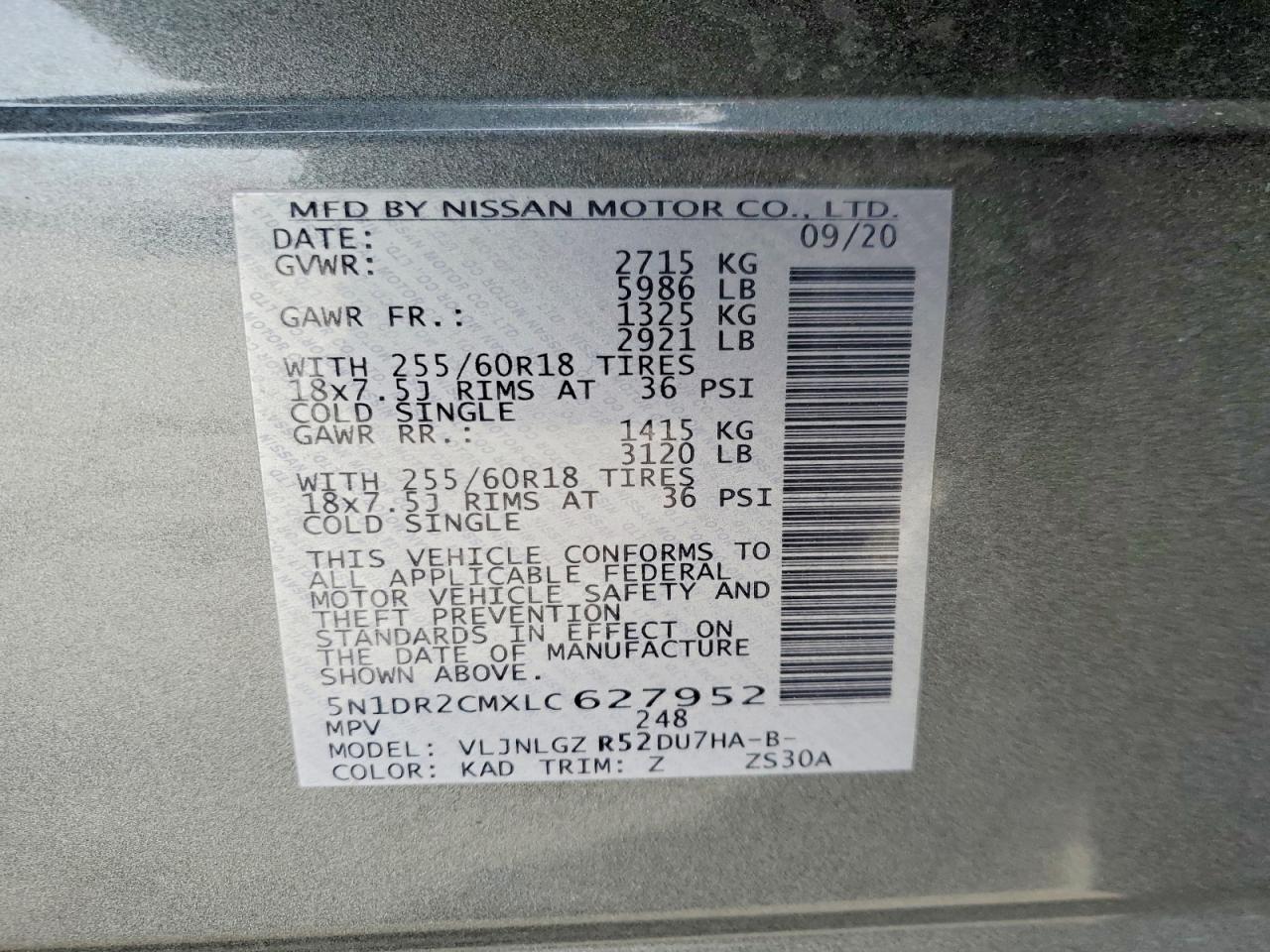 2020 NISSAN PATHFINDER SL photo 40