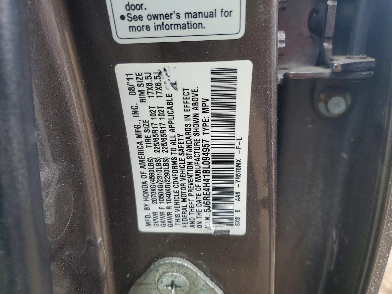 2011 HONDA CR-V SE photo 37