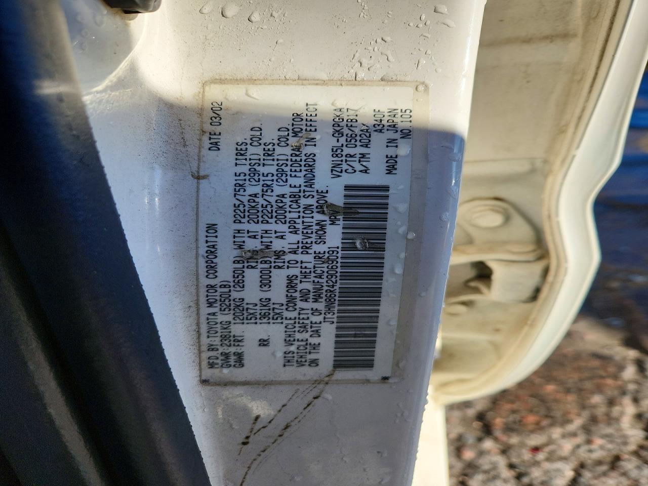 2002 TOYOTA 4RUNNER SR5 photo 13