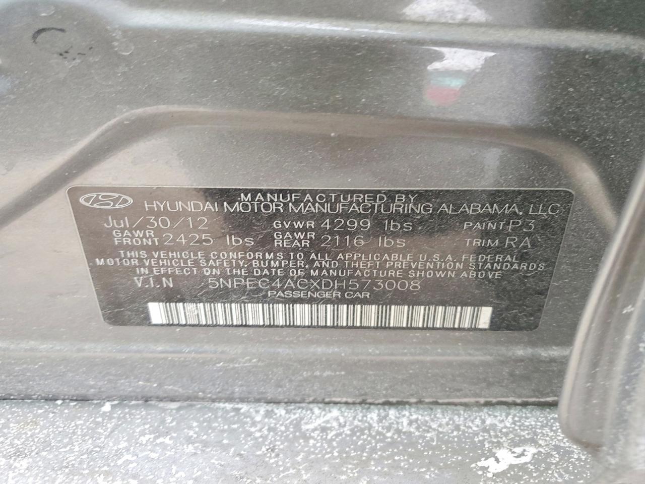 2013 HYUNDAI SONATA SE photo 23