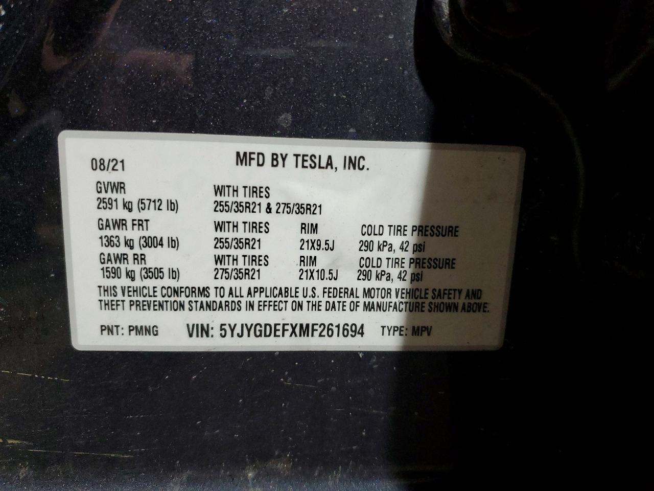 2021 TESLA MODEL Y photo 34
