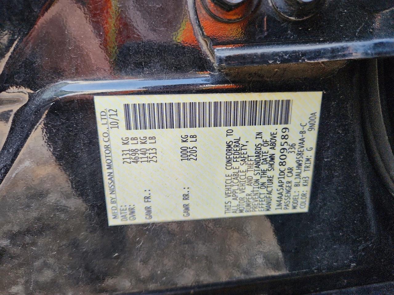 2013 NISSAN MAXIMA S photo 37