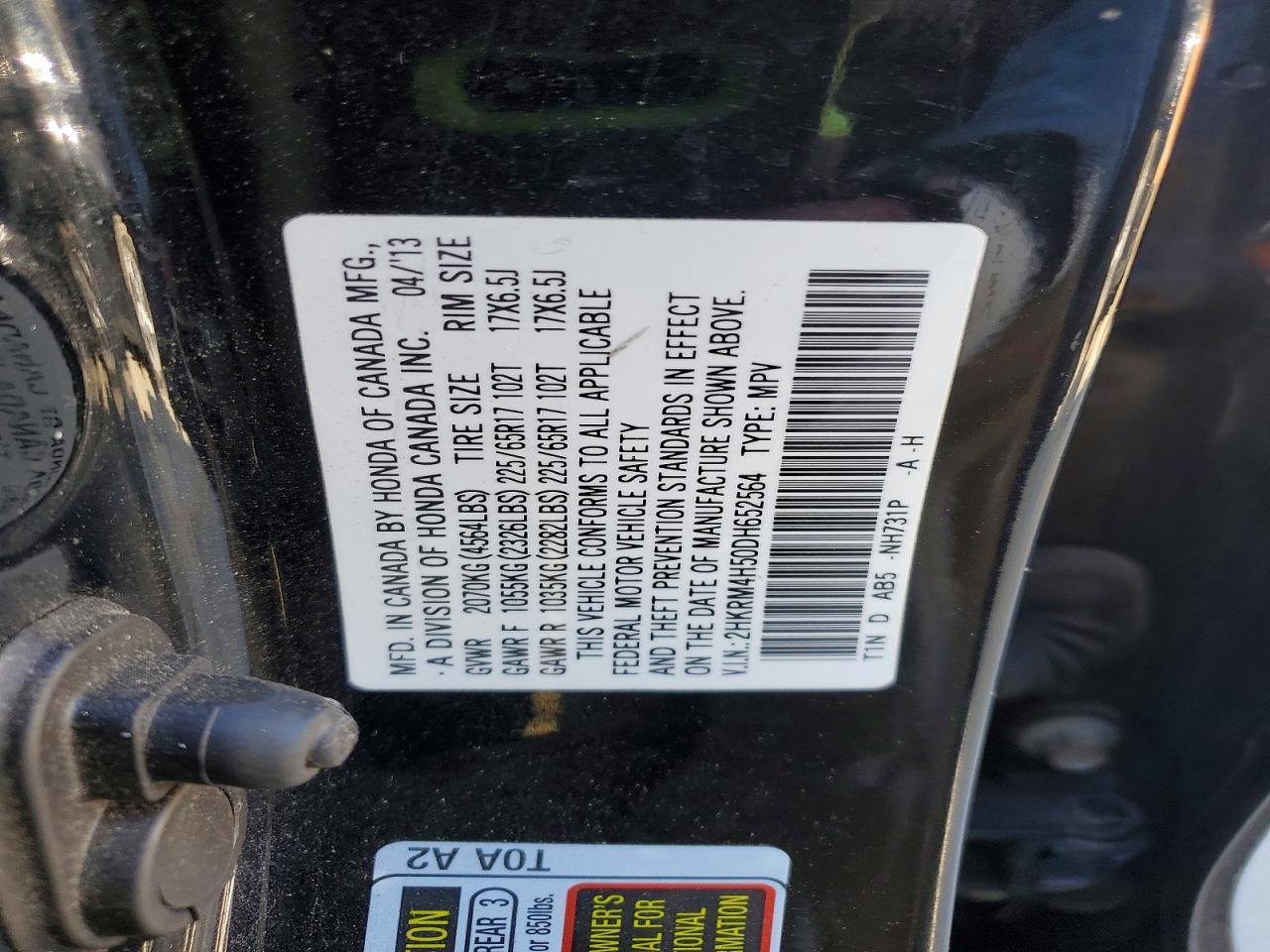 2013 HONDA CR-V EX photo 40