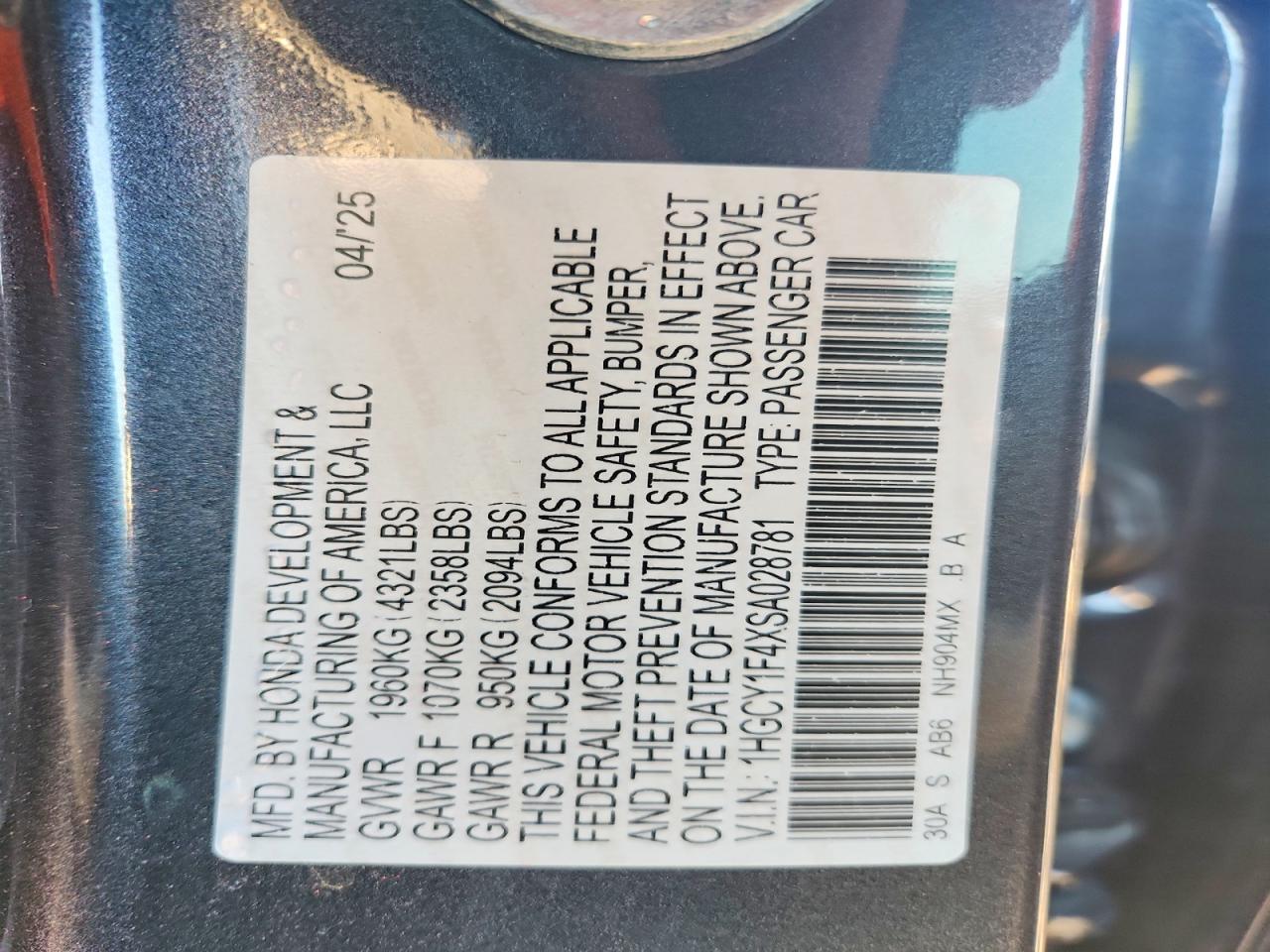 2025 HONDA ACCORD SE photo 13