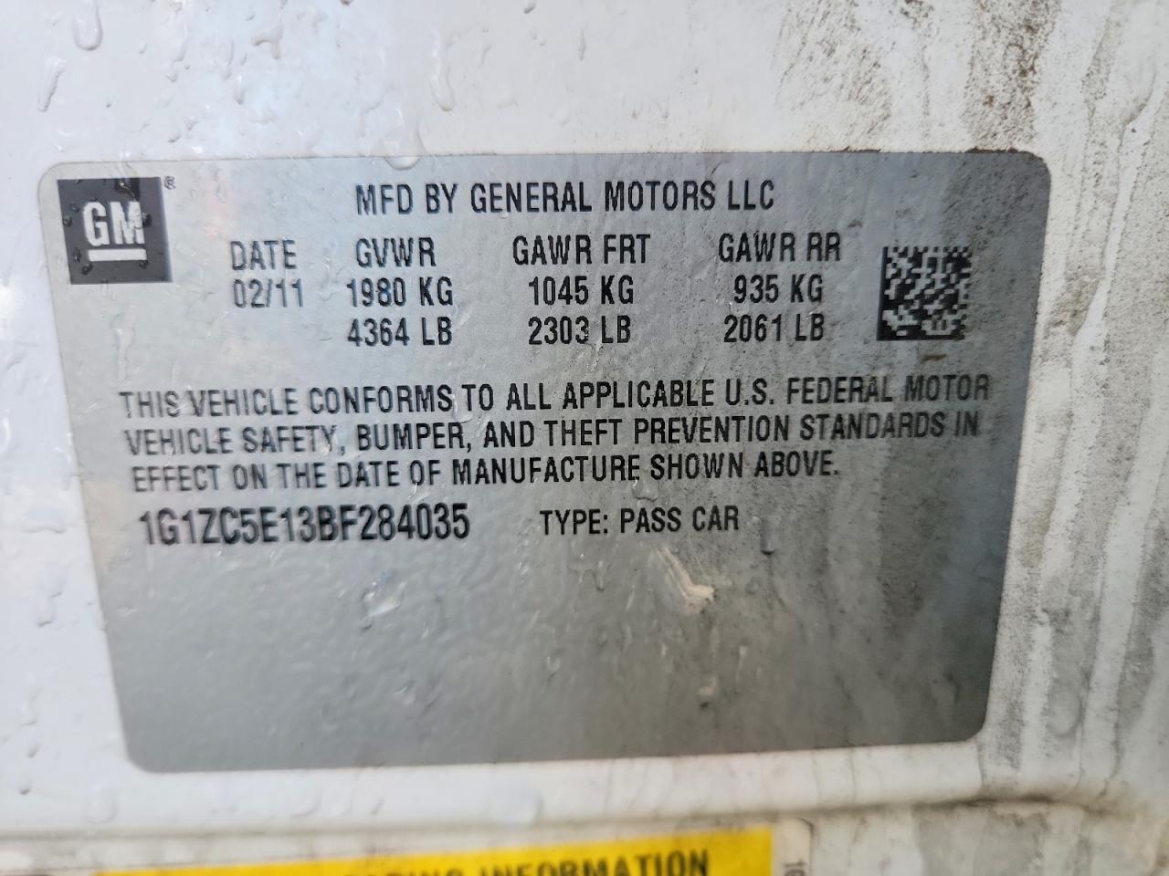 2011 CHEVROLET MALIBU 1LT photo 37