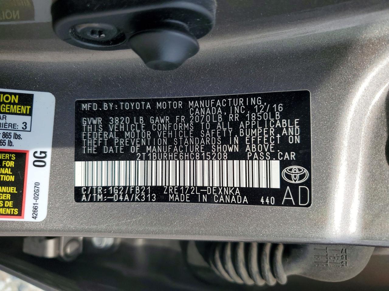 2017 TOYOTA COROLLA LE photo 23
