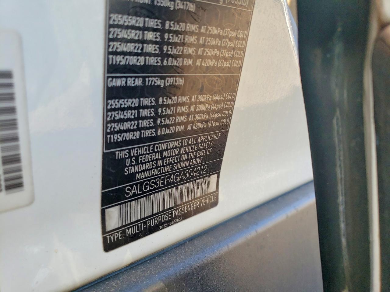 2016 LAND ROVER RANGE ROVER SUPERCHARGED photo 13