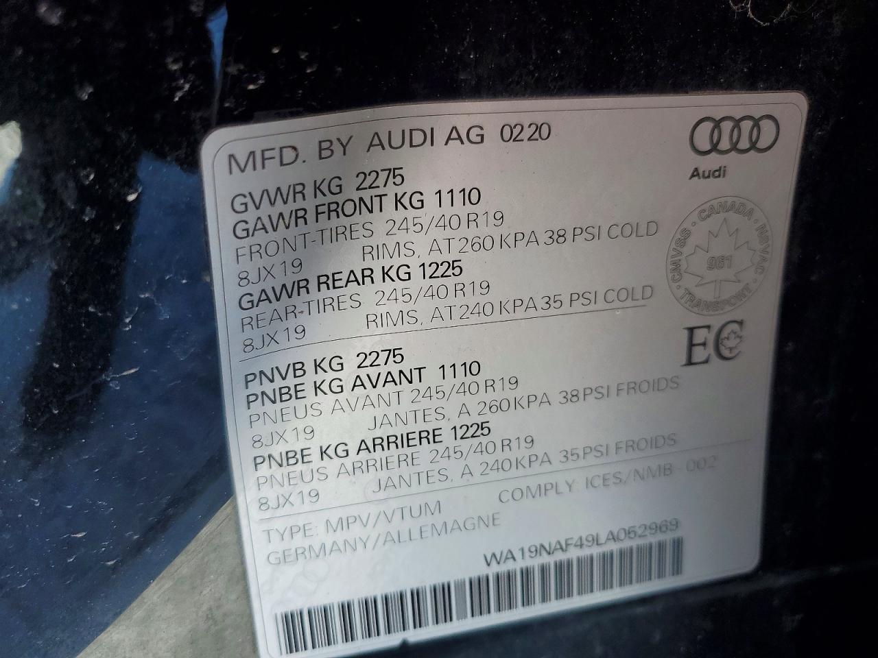 2020 AUDI A4 ALLROAD PRESTIGE photo 34